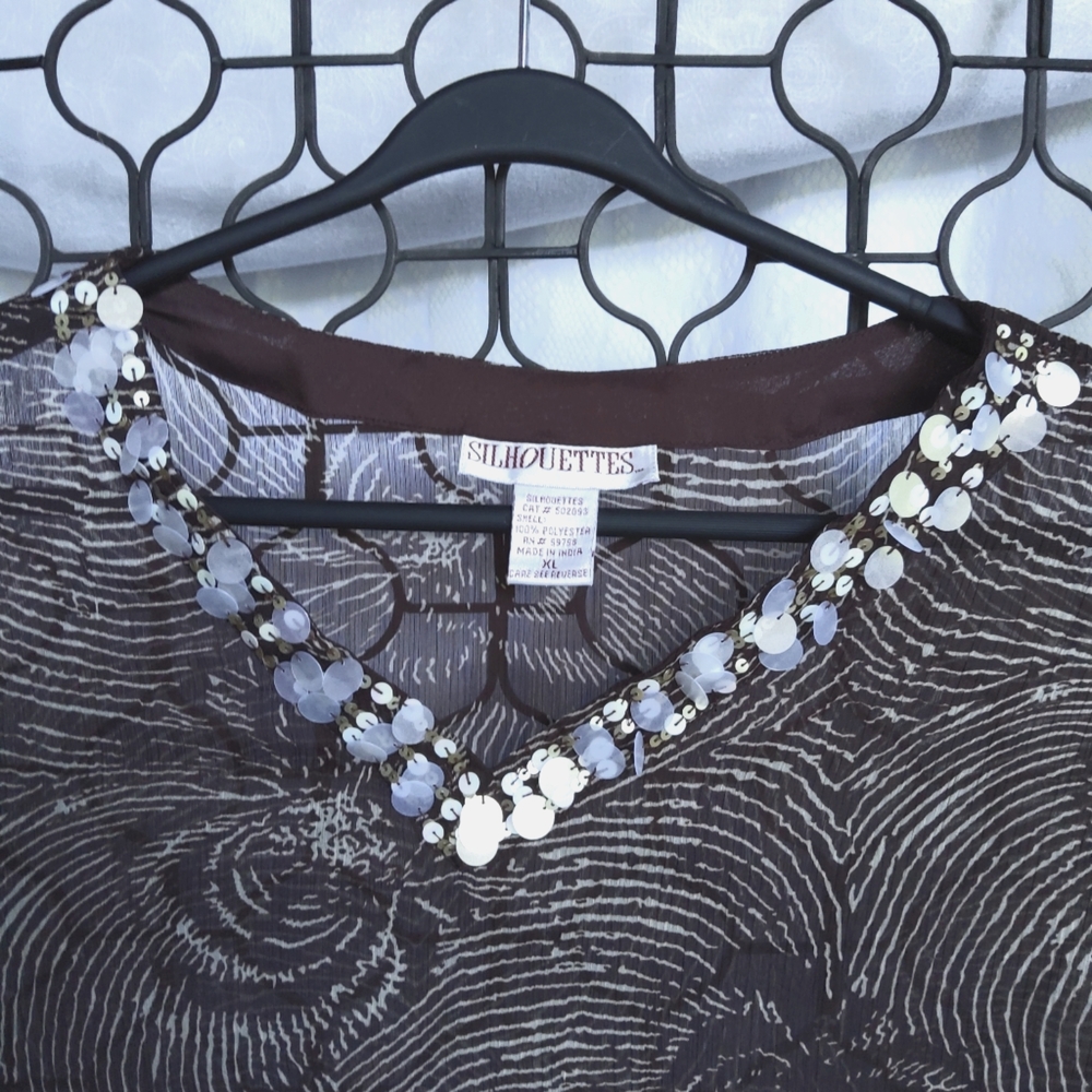 Amazing Sequin neck tunic/beach coverup